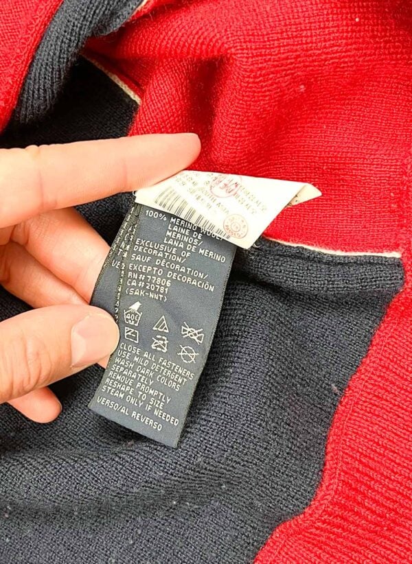 Vintage Tommy Hilfiger Zipper Merinowolle – Bild 4