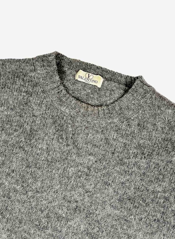 Vintage Valentino Wollpullover grau – Bild 2