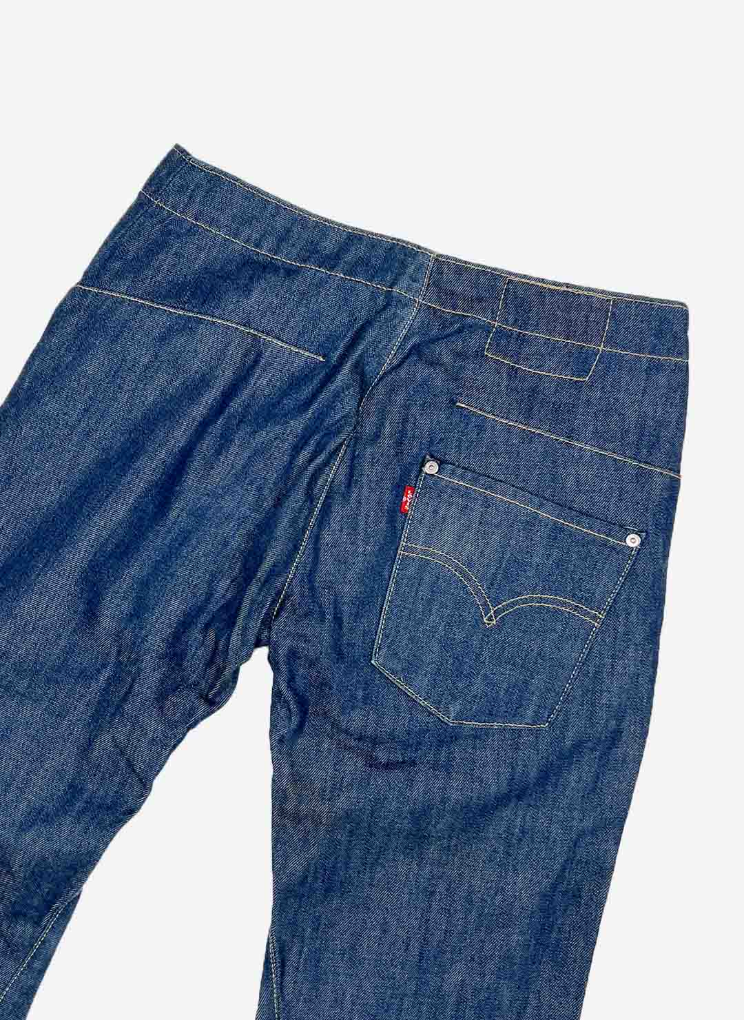 Vintage Y2K Levi's custom Jeans dunkelblau – Bild 3