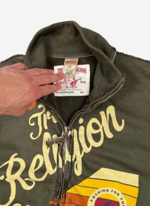 Vintage Y2K True Religion Zipper oliv