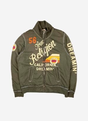 Vintage Y2K True Religion Zipper oliv