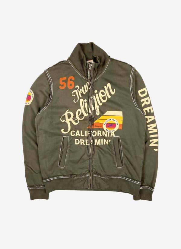 Vintage Y2K True Religion Zipper oliv