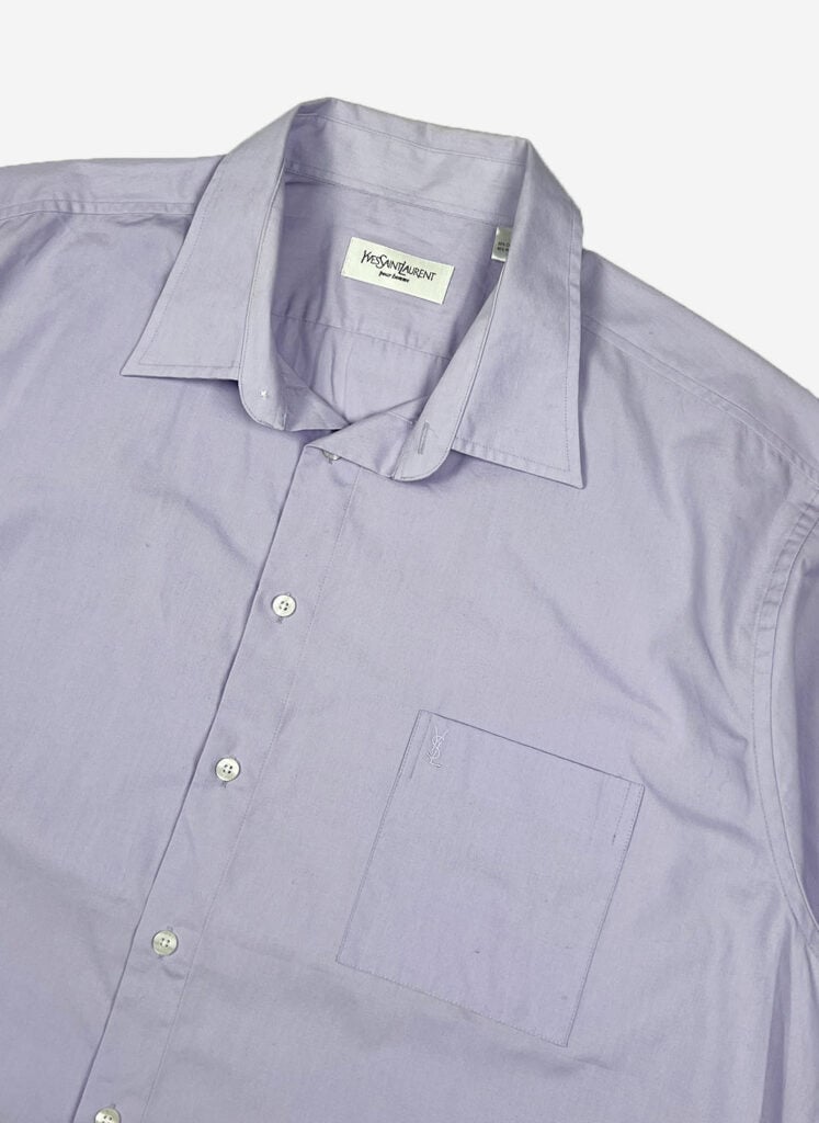 Vintage Yves Saint Laurent Kurzarmhemd lavendel