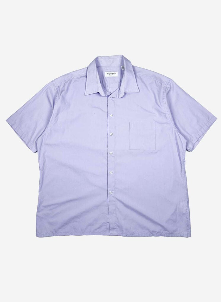Vintage Yves Saint Laurent Kurzarmhemd lavendel