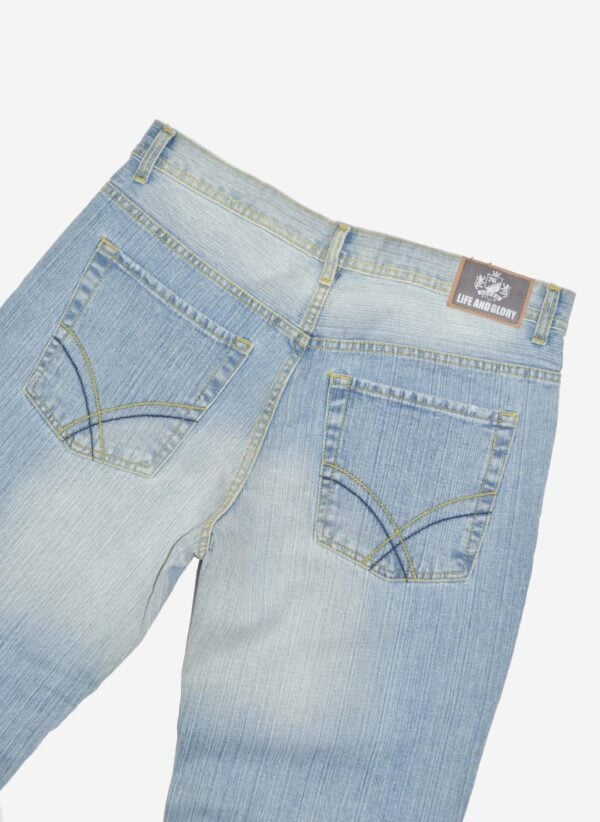 Vintage flared Jeans hellblau – Bild 3