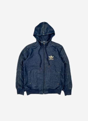 Adidas Raw Denim Jacke mit Kapuze