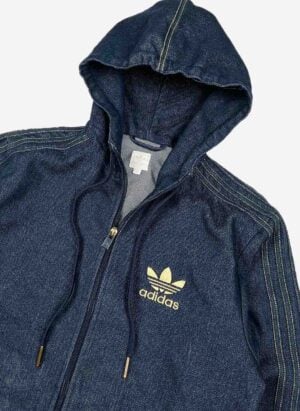 Adidas Raw Denim Jacke mit Kapuze