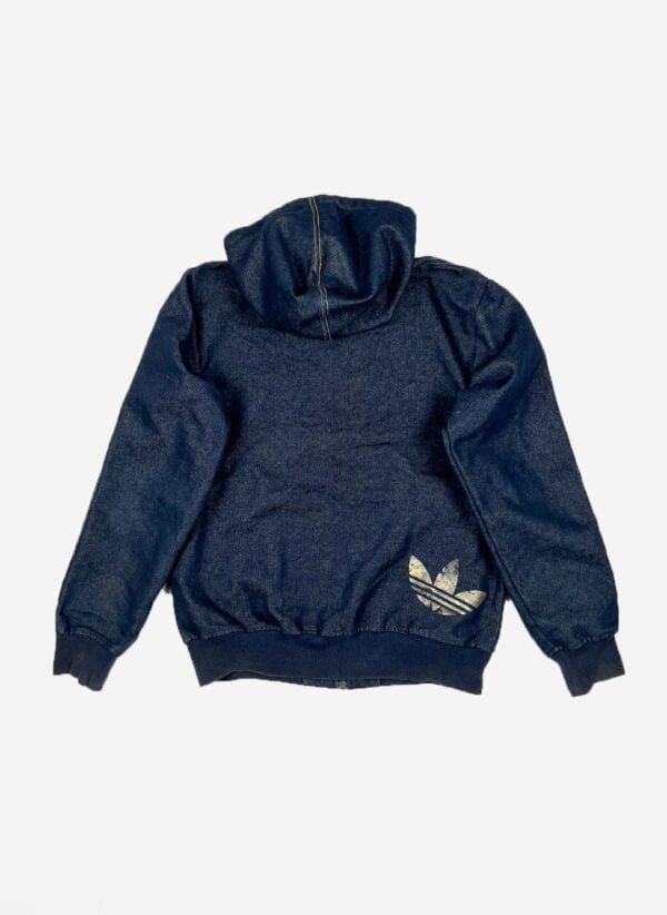 Adidas Raw Denim Jacke mit Kapuze – Bild 3