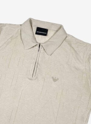 Emporio Armani Strick Poloshirt beige