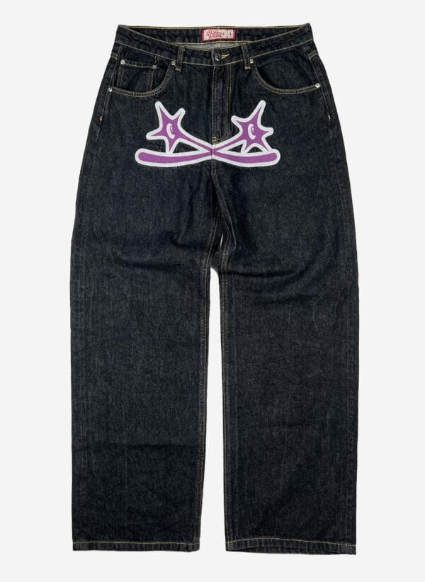 Protect Embroidered Baggyjeans dunkelgrau – Bild 2