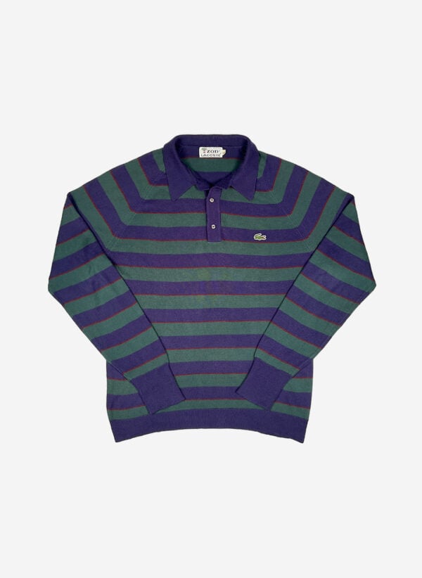 Vintage 60s Izod Lacoste Polo Strickpullover gestreift