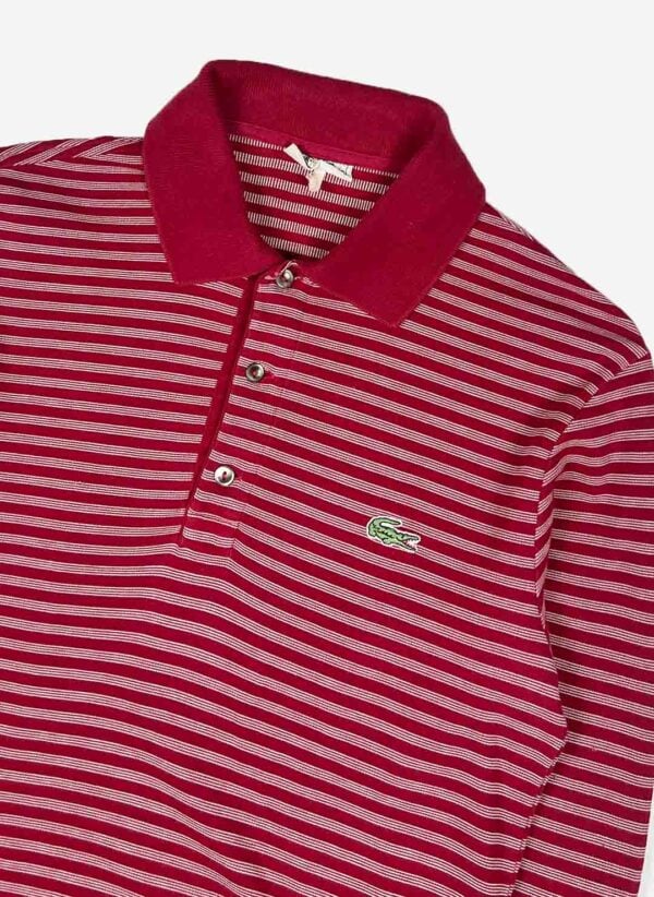 Vintage 80s Chemise Lacoste Longsleeve Poloshirt – Bild 2