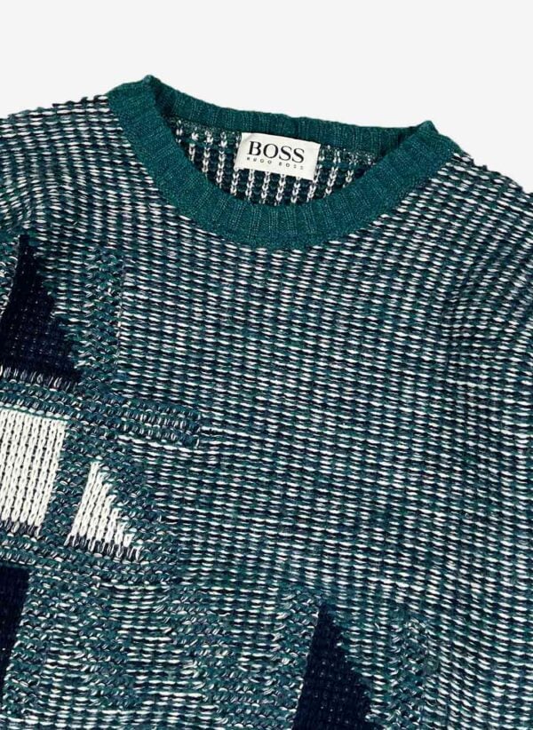 Vintage 80s Hugo Boss heavy Strickpullover – Bild 2