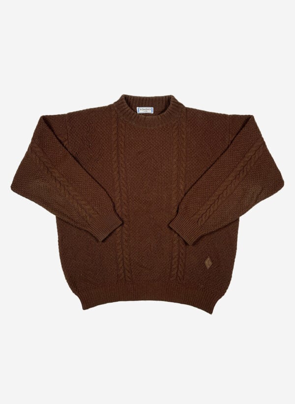 Vintage 80s Yves Saint Laurent Wollpullover braun
