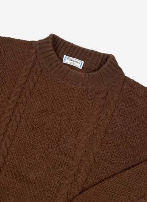 Vintage 80s Yves Saint Laurent Wollpullover braun