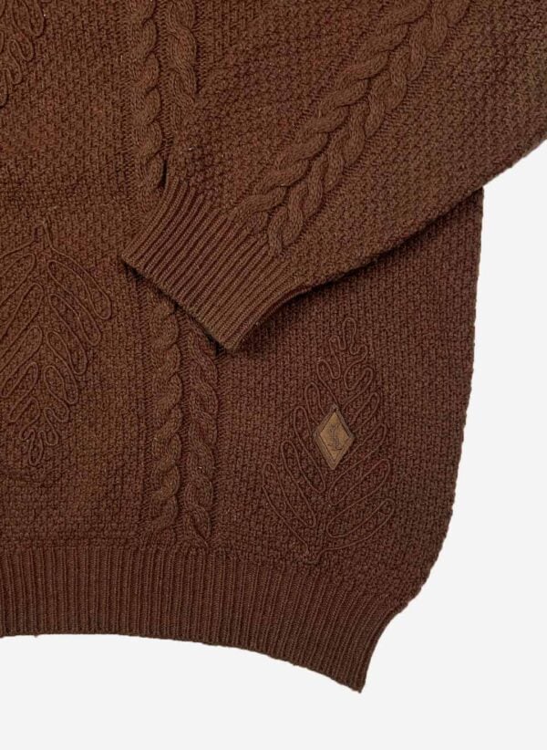Vintage 80s Yves Saint Laurent Wollpullover braun – Bild 3