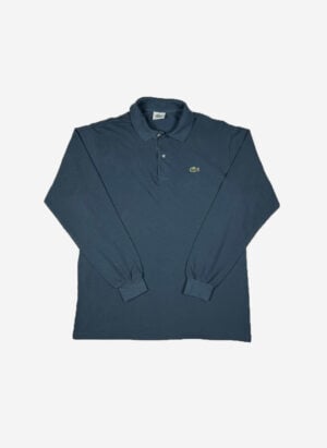Vintage 90s Lacoste Longsleeve Poloshirt petrol