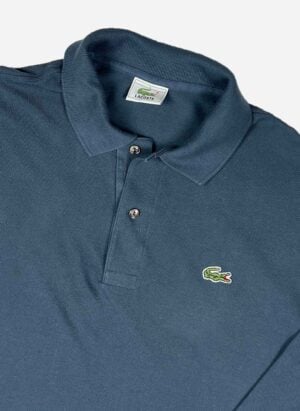 Vintage 90s Lacoste Longsleeve Poloshirt petrol