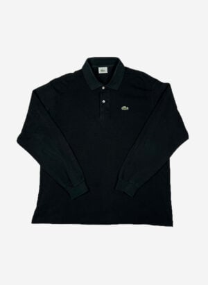 Vintage 90s Lacoste Longsleeve Poloshirt schwarz