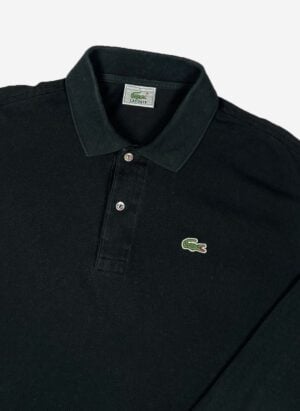 Vintage 90s Lacoste Longsleeve Poloshirt schwarz