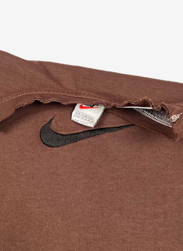 Vintage 90s Nike Sweater espresso distressed – Bild 4