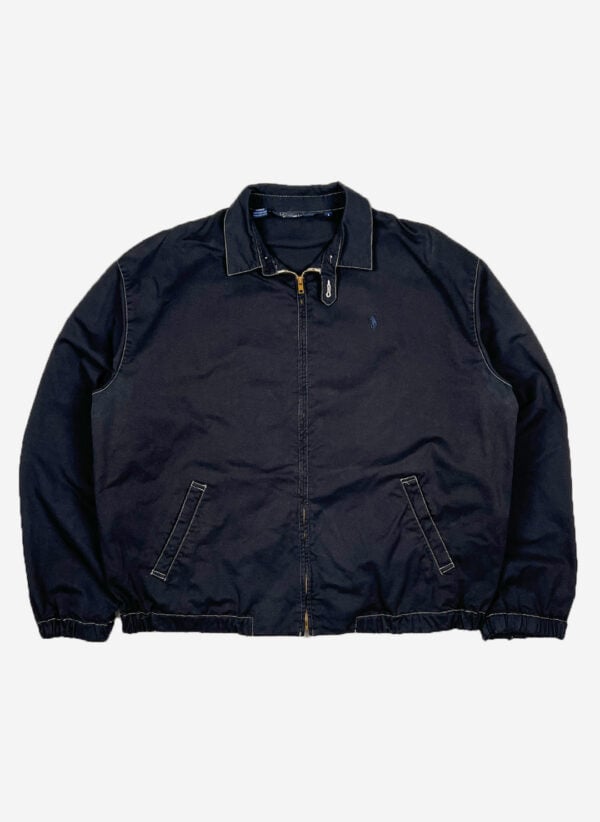 Vintage 90s Polo Ralph Lauren Harringtonjacke schwarz