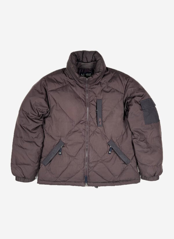 Vintage Armani Jeans Winterjacke braun