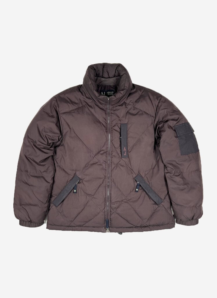 Vintage Armani Jeans Winterjacke braun
