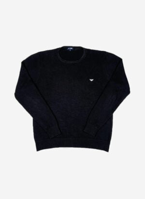 Vintage Armani Strickpullover schwarz