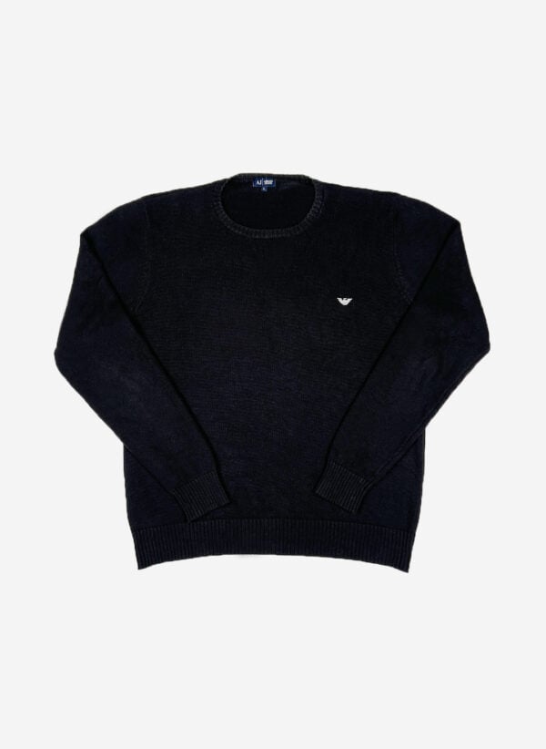 Vintage Armani Strickpullover schwarz