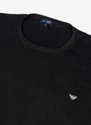 Vintage Armani Strickpullover schwarz