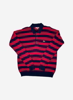 Vintage Chemise Lacoste Polo Strickpullover gestreift