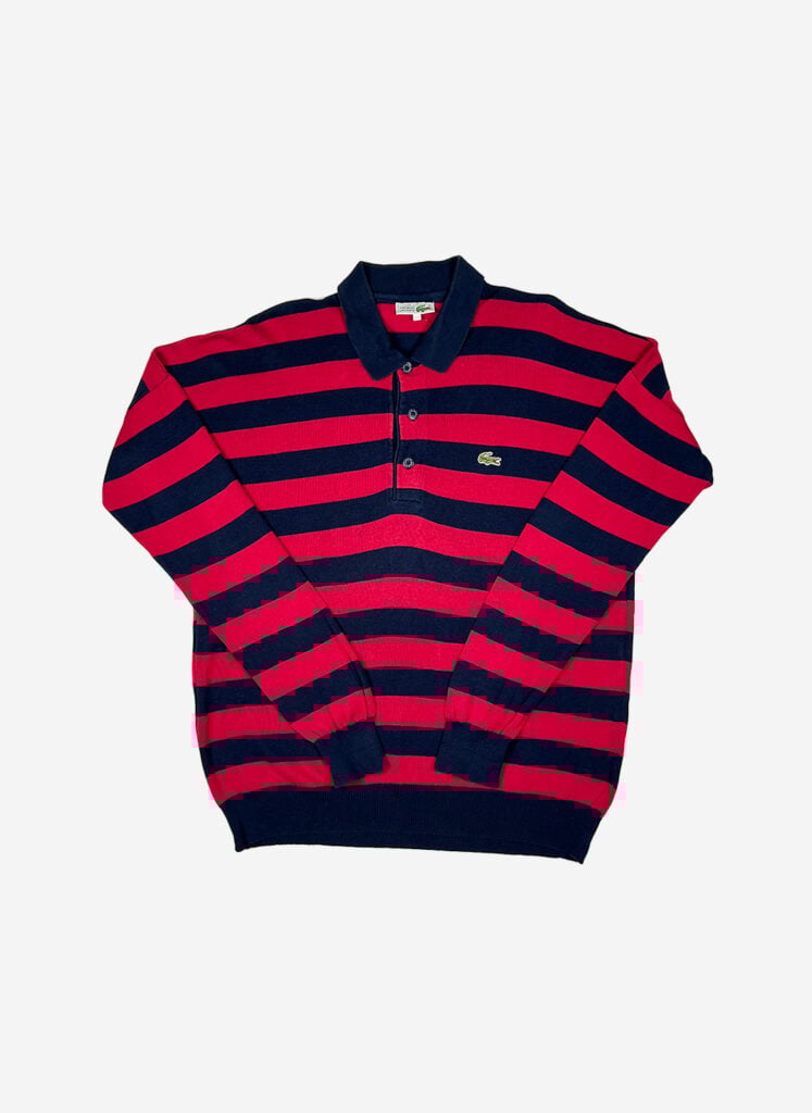 Vintage Chemise Lacoste Polo Strickpullover gestreift