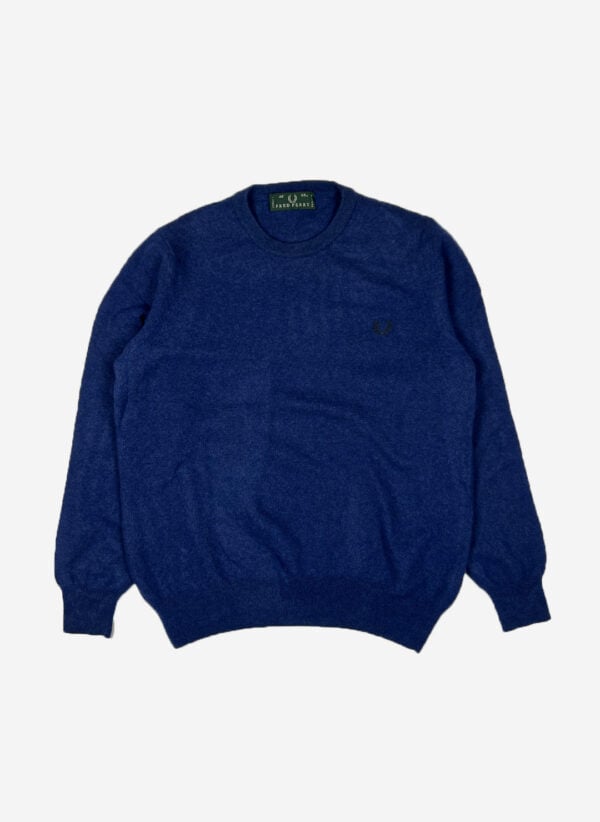 Vintage Fred Perry Wollpullover blau
