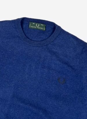 Vintage Fred Perry Wollpullover blau