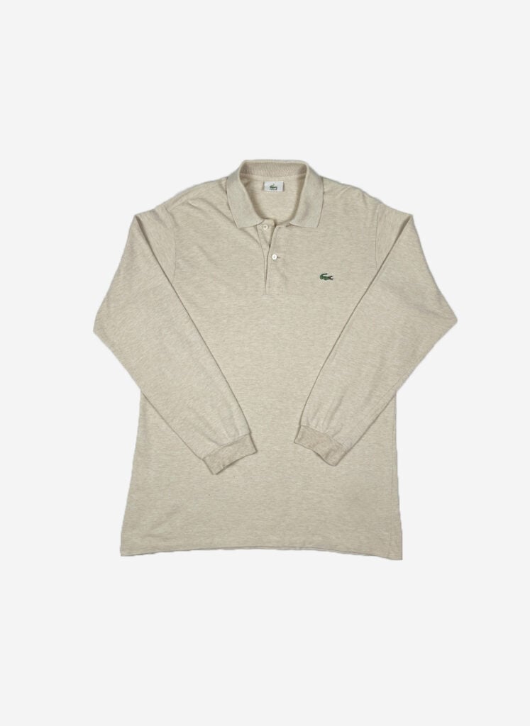 Vintage Lacoste Longsleeve Poloshirt beige