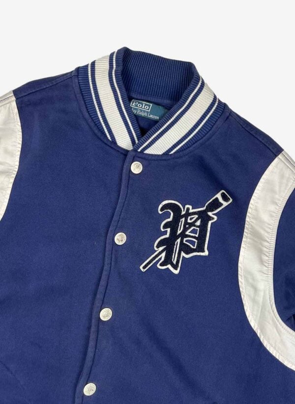 Vintage Polo Ralph Lauren College Jacke blau – Bild 3