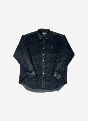 Vintage Polo Ralph Lauren Cordhemd schwarz