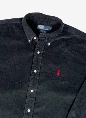 Vintage Polo Ralph Lauren Cordhemd schwarz