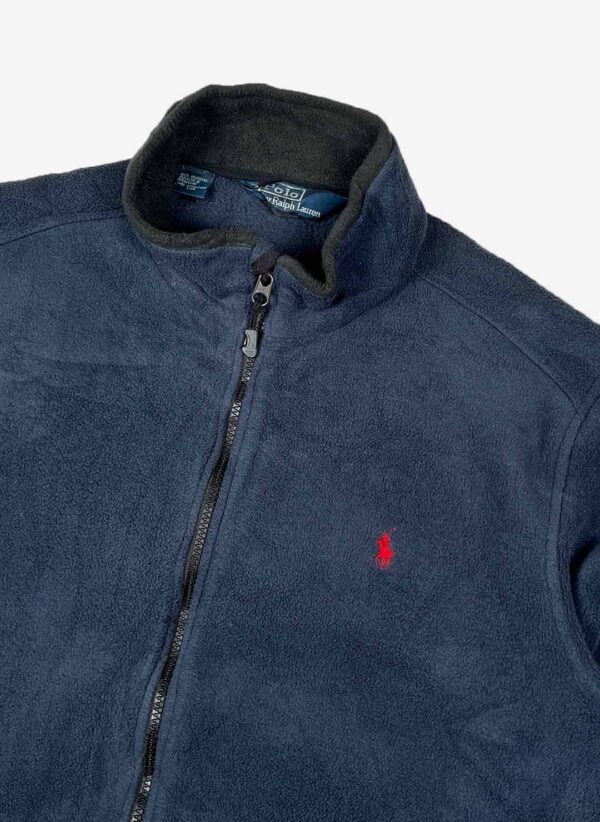 Vintage Polo Ralph Lauren Fleecejacke blau – Bild 2