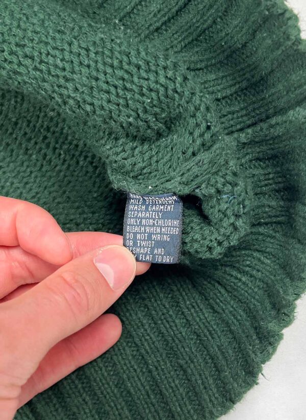 Vintage Polo Ralph Lauren Knit Weste grün – Bild 3
