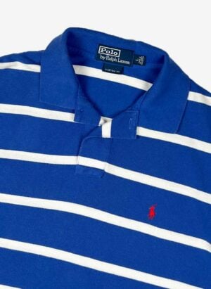 Vintage Polo Ralph Lauren Poloshirt blau gestreift