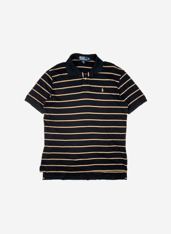 Vintage Polo Ralph Lauren Poloshirt schwarz gestreift