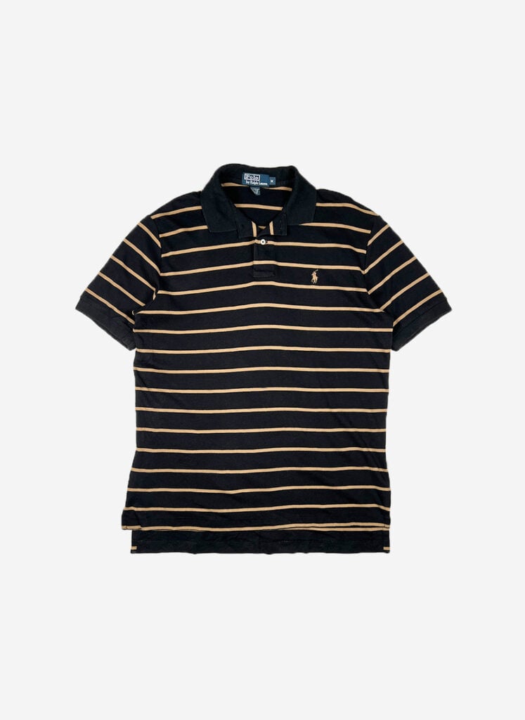 Vintage Polo Ralph Lauren Poloshirt schwarz gestreift