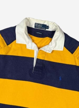 Vintage Polo Ralph Lauren Rugbysweater navy gelb