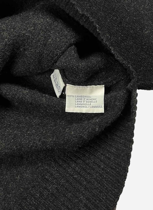 Vintage Polo Ralph Lauren Wollcardigan dunkelgrau – Bild 4