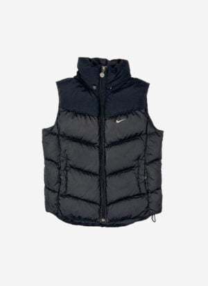 Vintage Y2K Nike Puffer Damen Weste schwarz