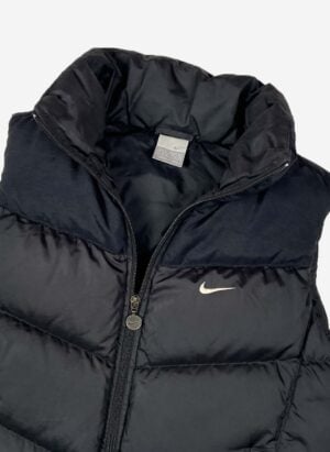 Vintage Y2K Nike Puffer Damen Weste schwarz