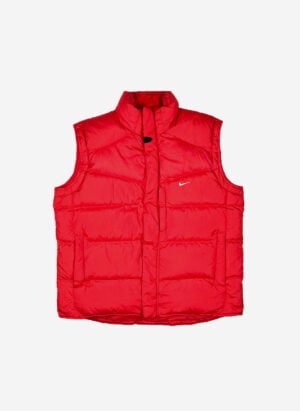 Vintage Y2K Nike Puffer Weste rot