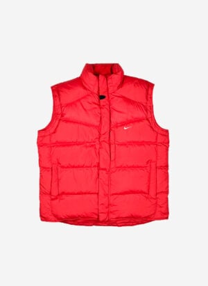 Vintage Y2K Nike Puffer Weste rot